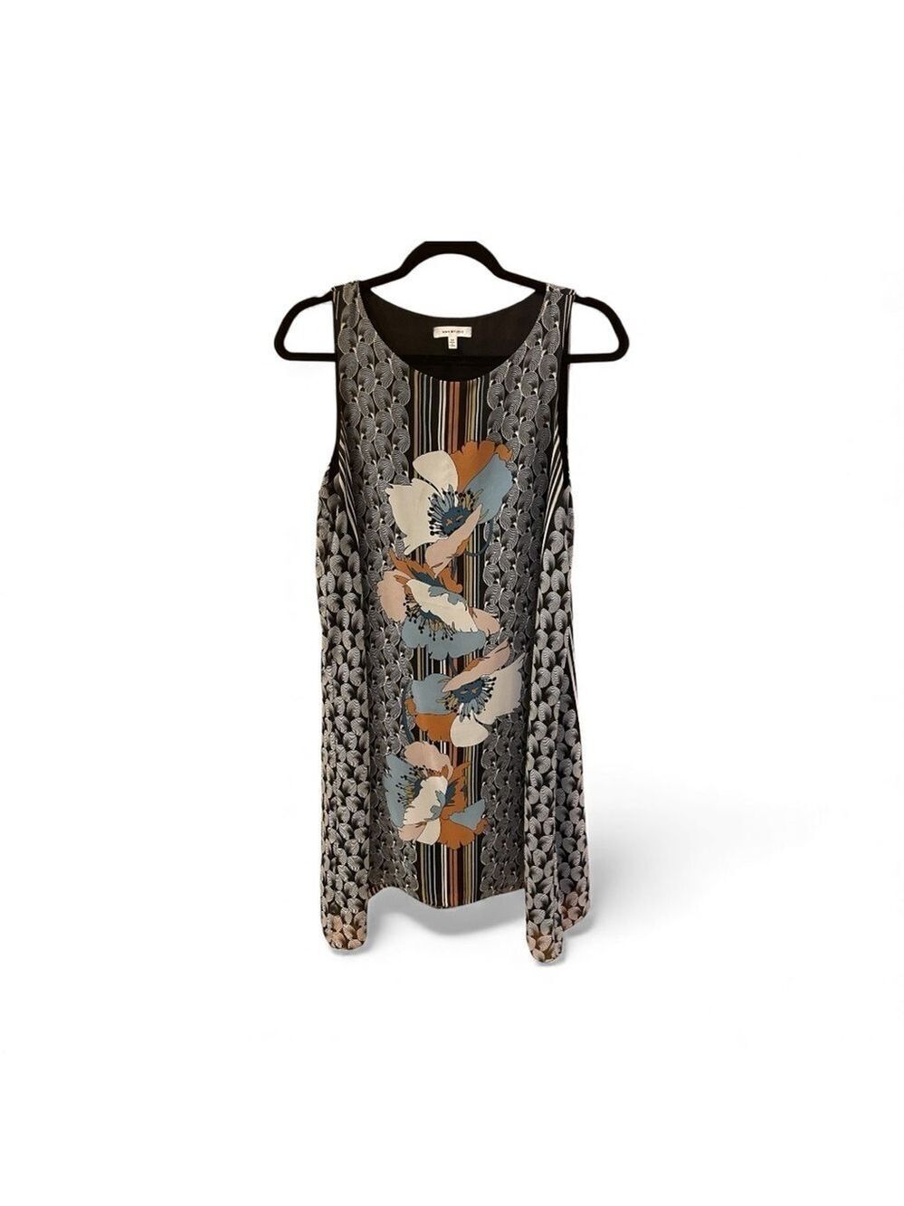 Max Studio A-Line Scarf Multicolor Scarf Dress, Size M, Asymmetrical.